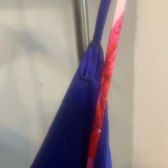 𝅺BLUE PINK FLORAL PROM DRESS - Picture 6 of 7